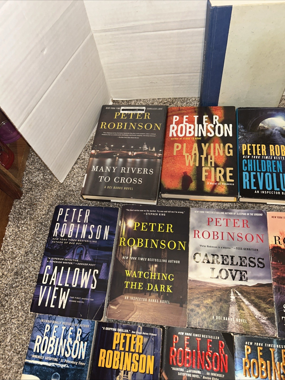 Huge Lot (25) Peter Robinson Books Inspector Banks Hardback & Paperback