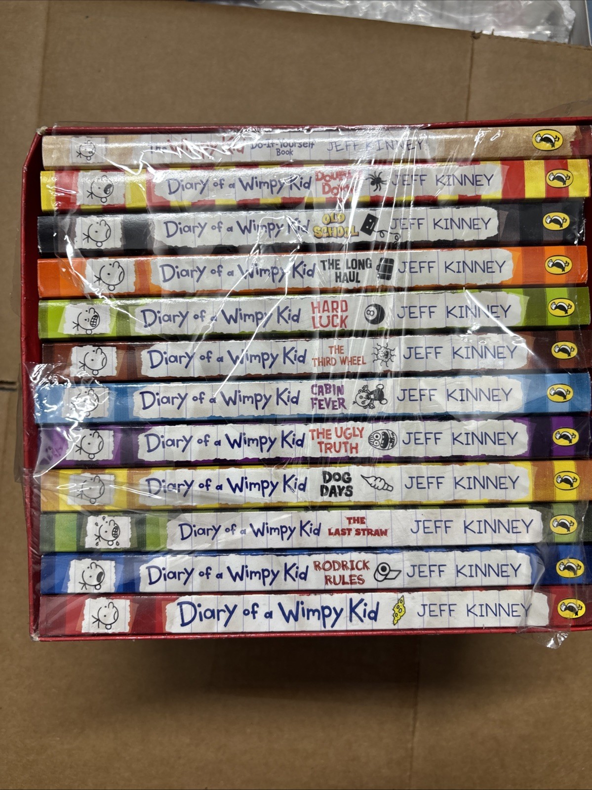 Jeff Kinney Diary of a Wimpy Kid 1-16 Books Boxed Set, Complete Case Is Damaged