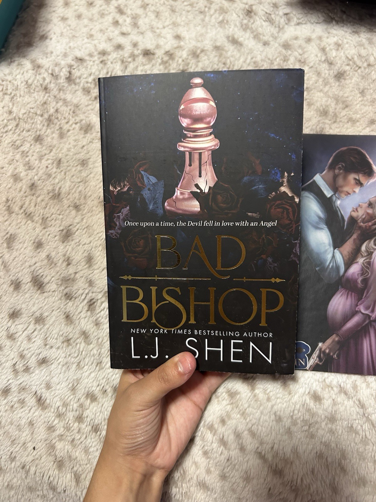 Bad Bishop by L. J. Shen Imperfect UK Import + Bookplate, Sticker, & Overlay