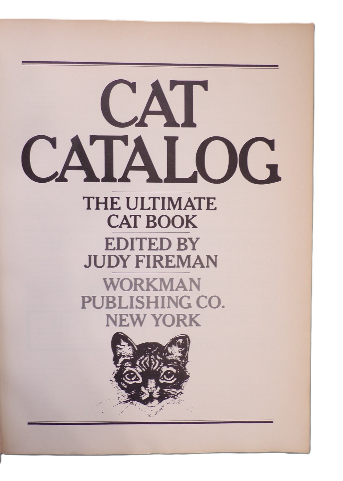 “Cat Catalog”, The Ultimate Cat Book, Large “Very Good” 1st Ed. Book, 352 pages