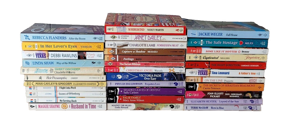 Lot of 36 Contemporary ROMANCE Paperbacks – Popular Authors Books RANDOM MIX