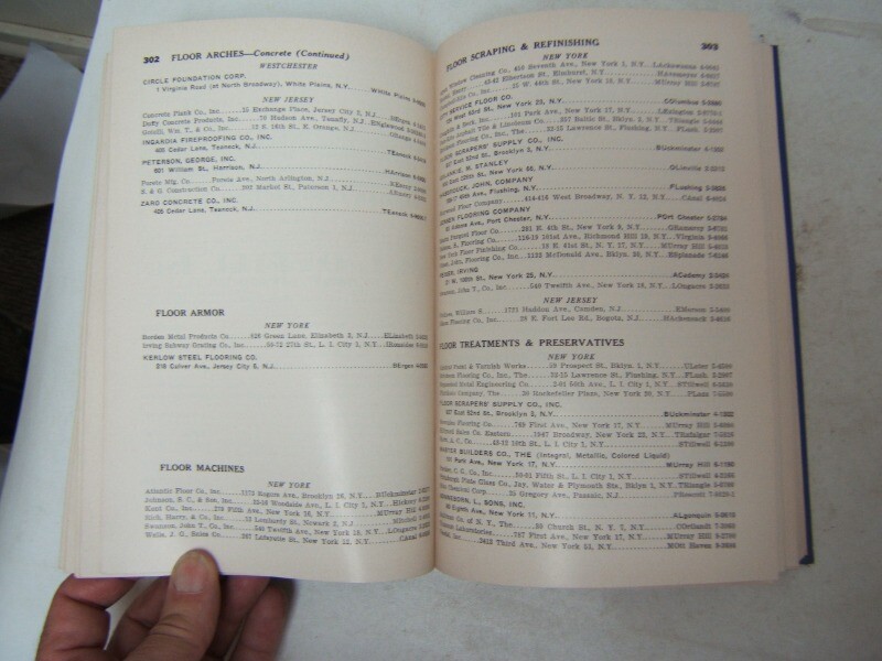 Contractors Register Building & construction New York New Jersey 1950 Book HB