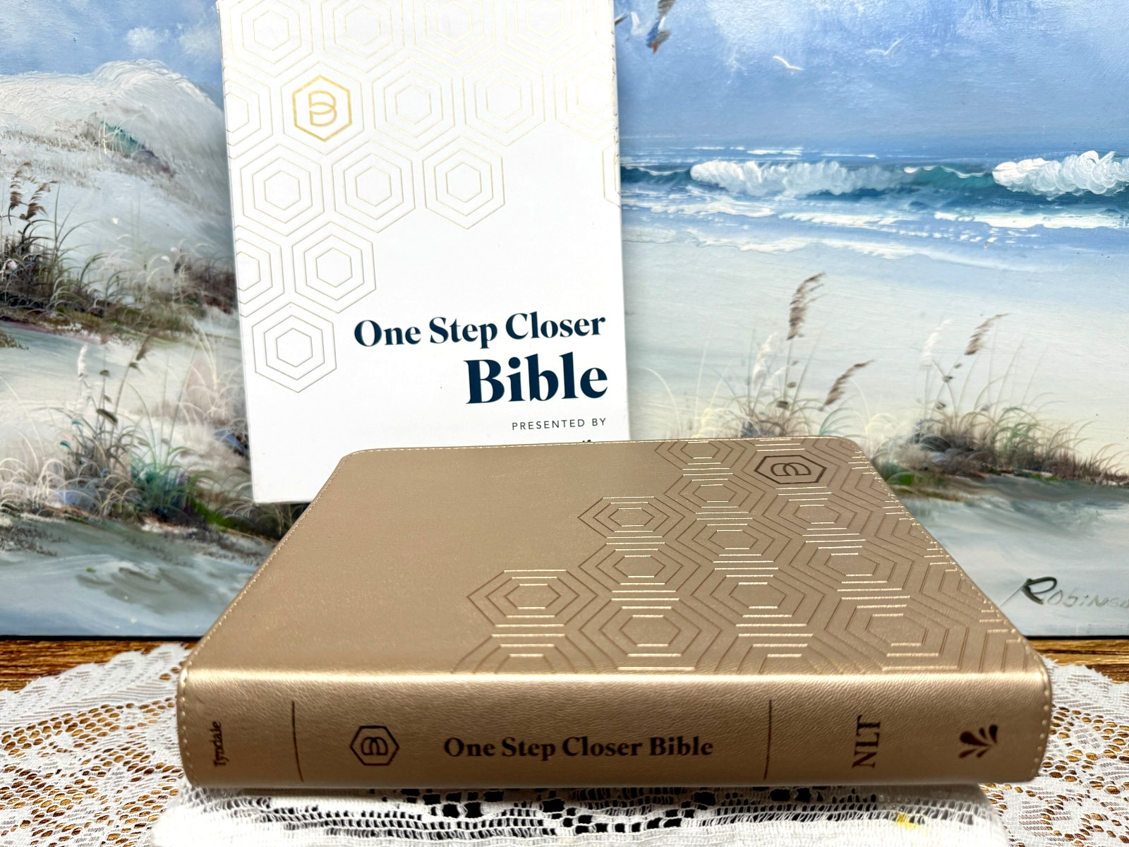One Step Closer Bible ~ By Cameron Bure ~ Leather-Like Cover ~ Gold ~ New w/Box