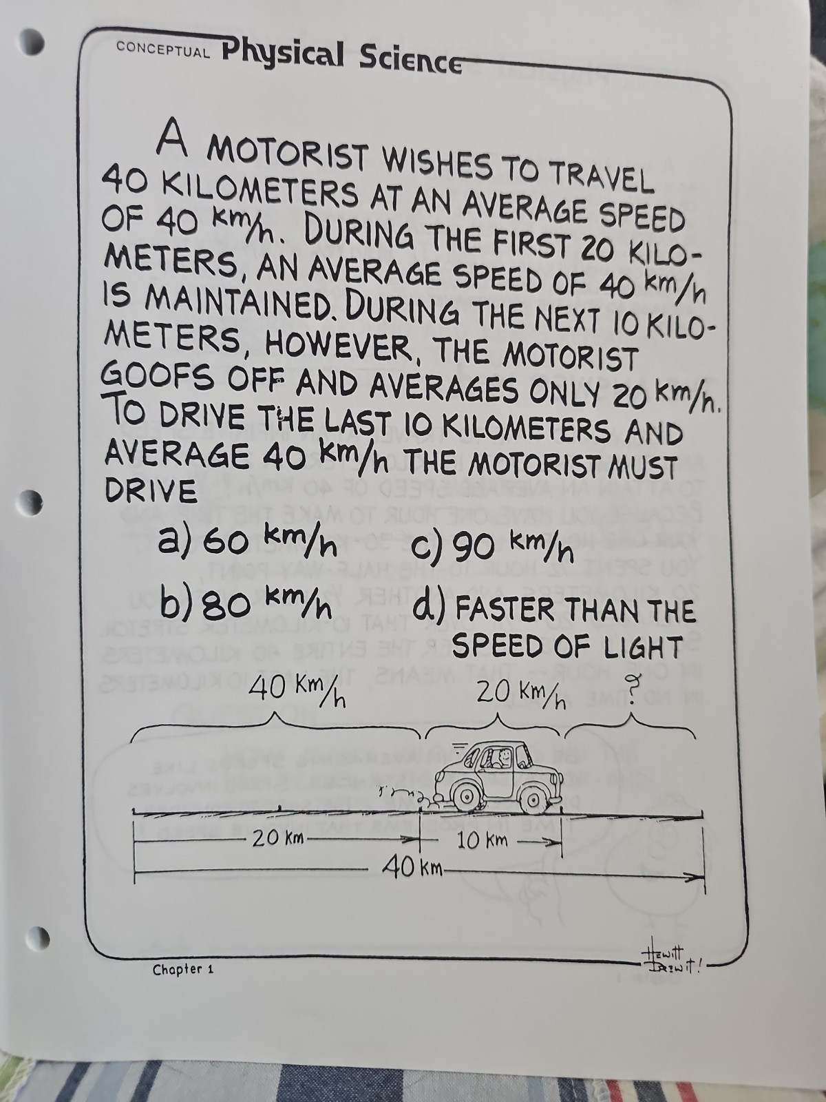 Conceptual Physics, Physical Science Next TIME questions instructors Manual