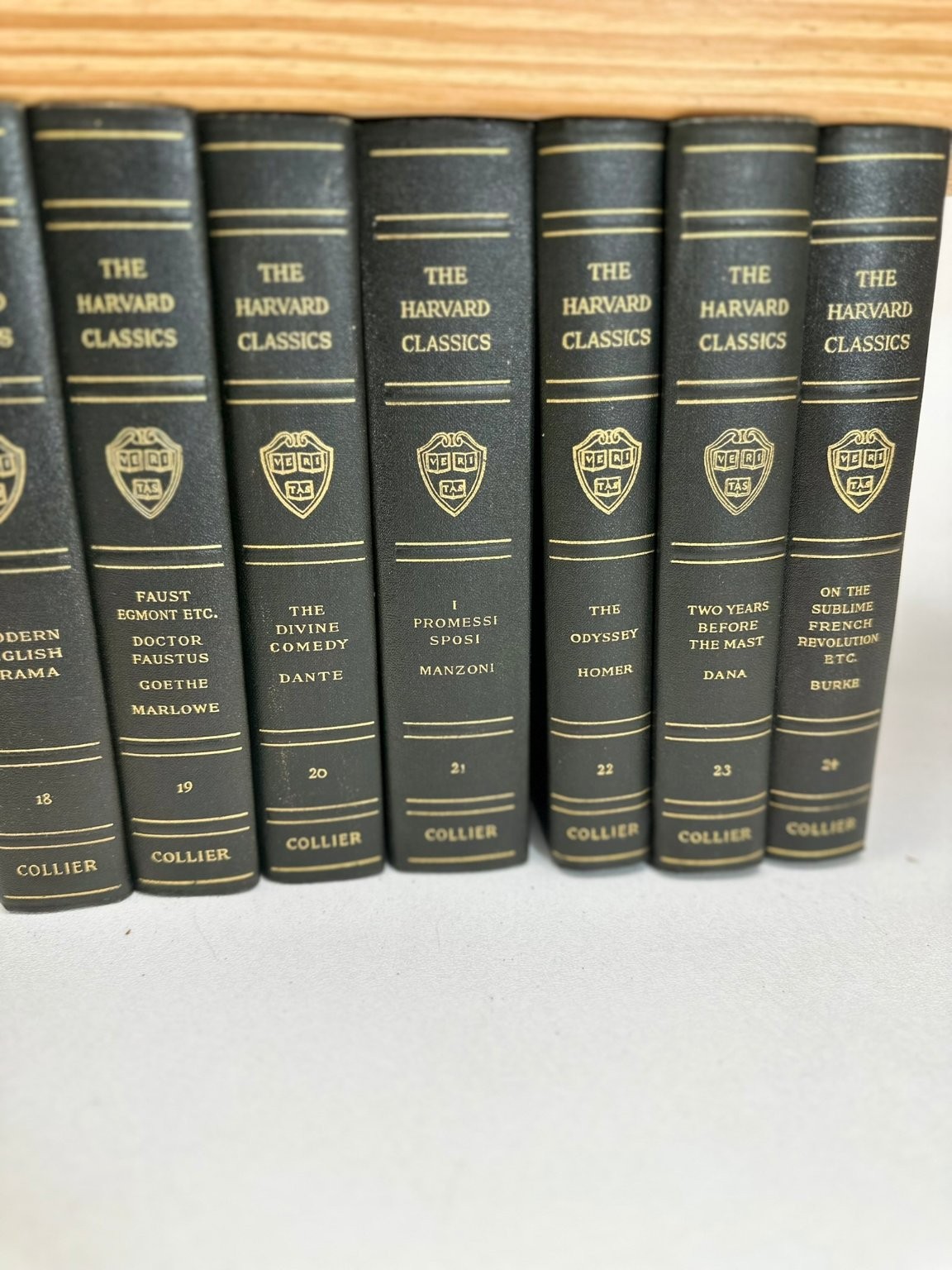 Harvard Classics 1909 Collier Vol 1-48 Set Literary Collection Soft Leather