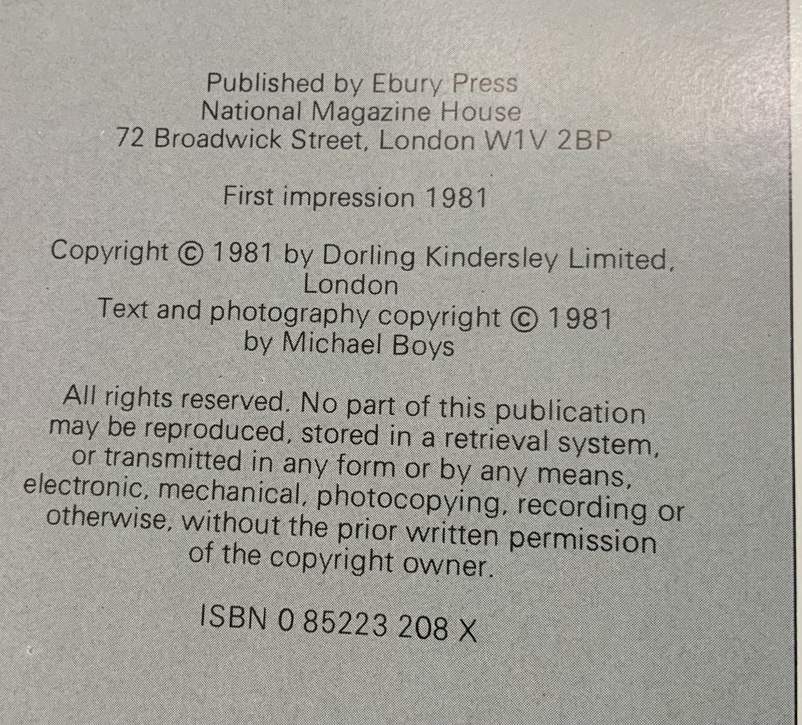 The Book of Nude Photography Michael Boys Ebury Press London First Edition 1981