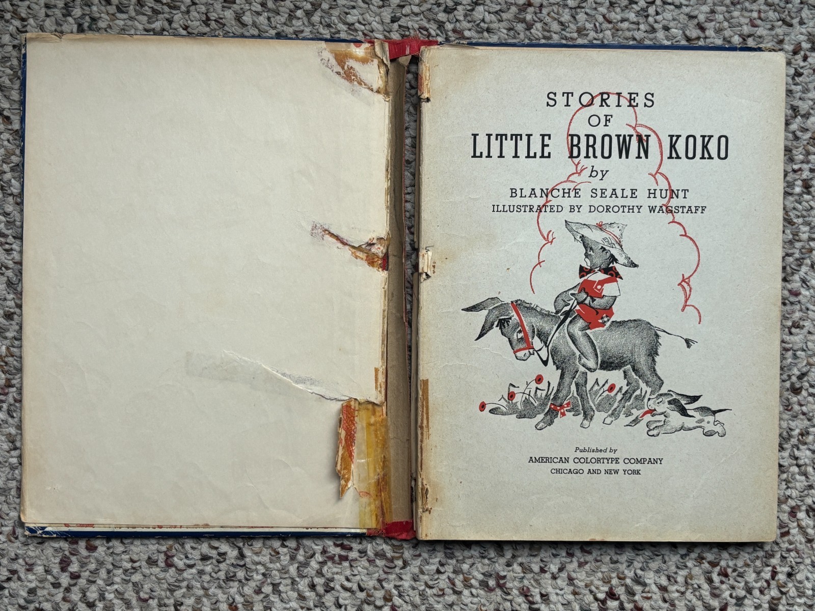 Little Brown Koko (1940) & Little Brown Koko Has Fun (1945) Hardcover Books