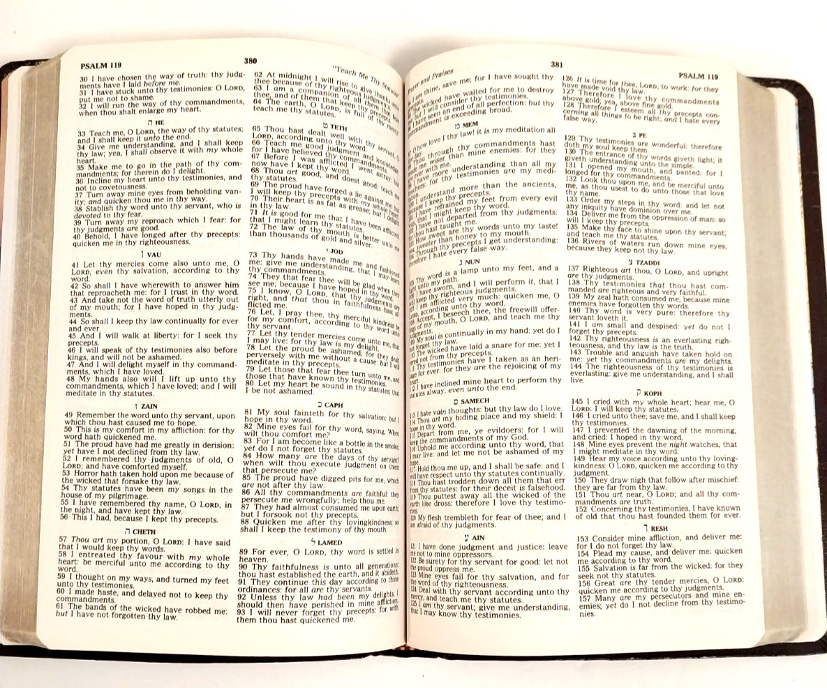 Holy Bible Concordance KJV Red Letter 1973 Burgandy Word Aflame Press