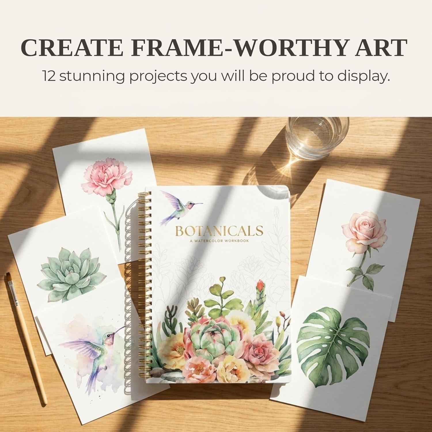 Beautiful Watercolor Book for Beginners – Guided Watercolor Painting Workbook w
