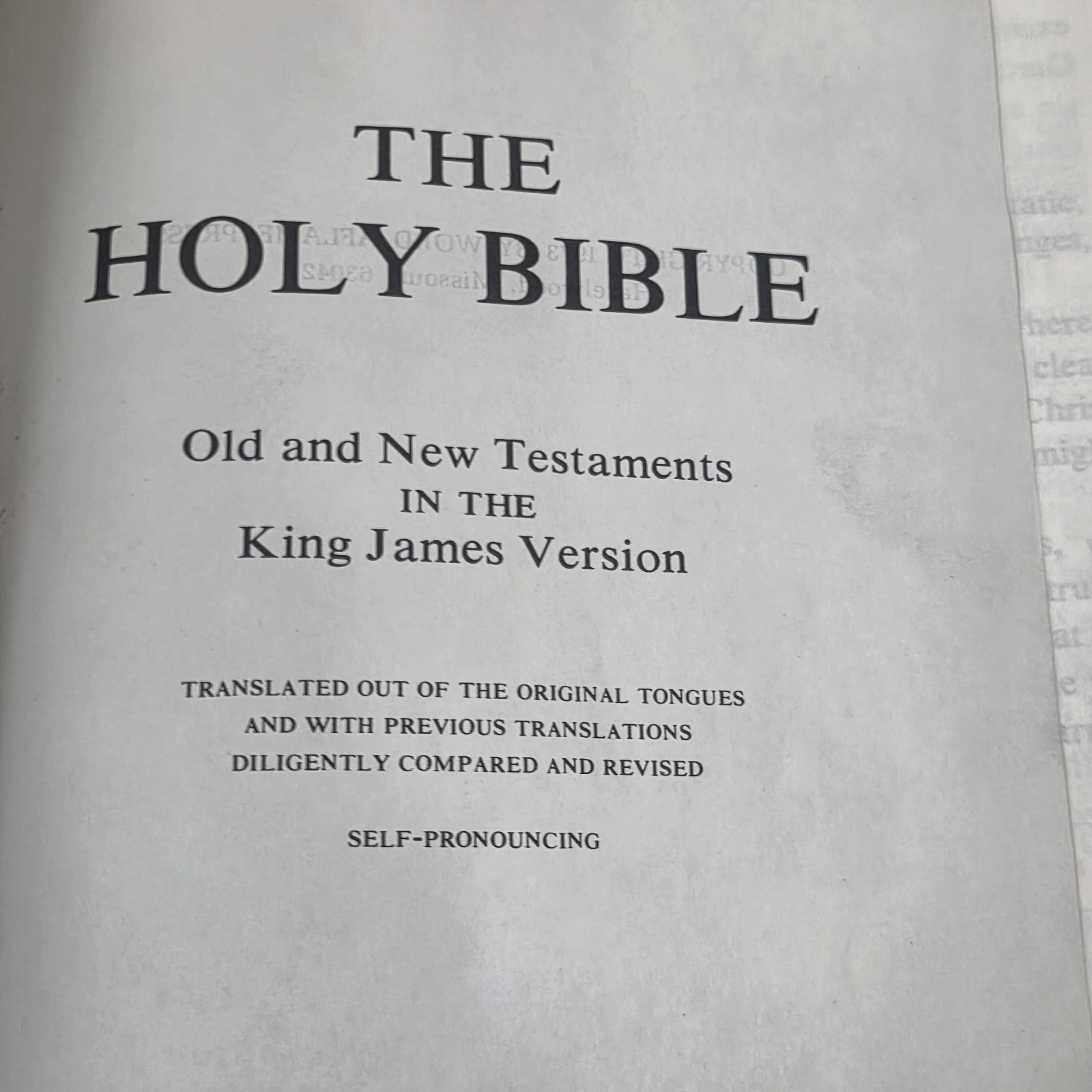 Holy Bible KJV King James Version Red Letter with Concordance Word Aflame 1973