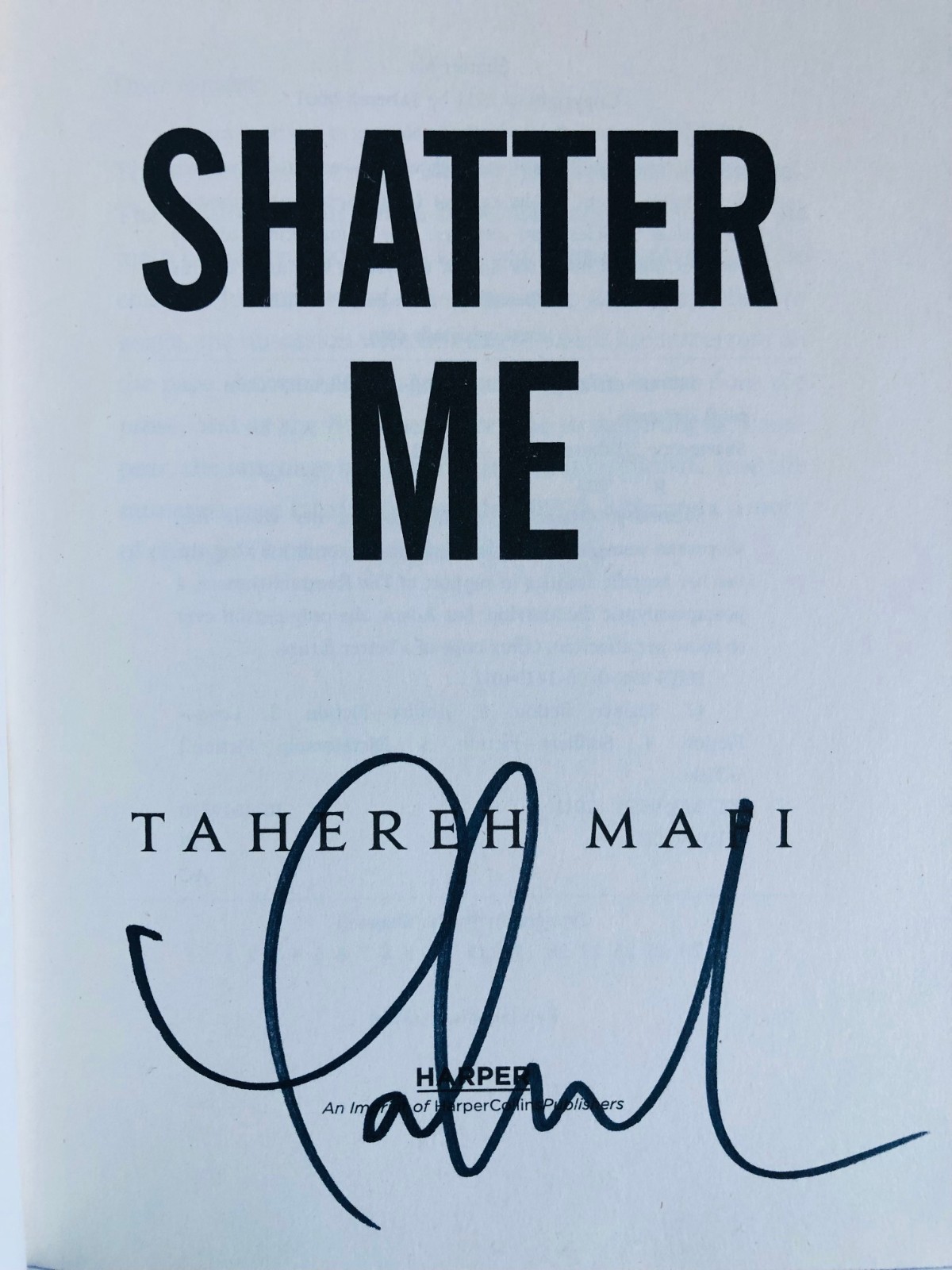 SIGNED Shatter Me Tahereh Mafi COLLECTOR’S DELUXE LIMITED EDITION HC ~ Stenciled