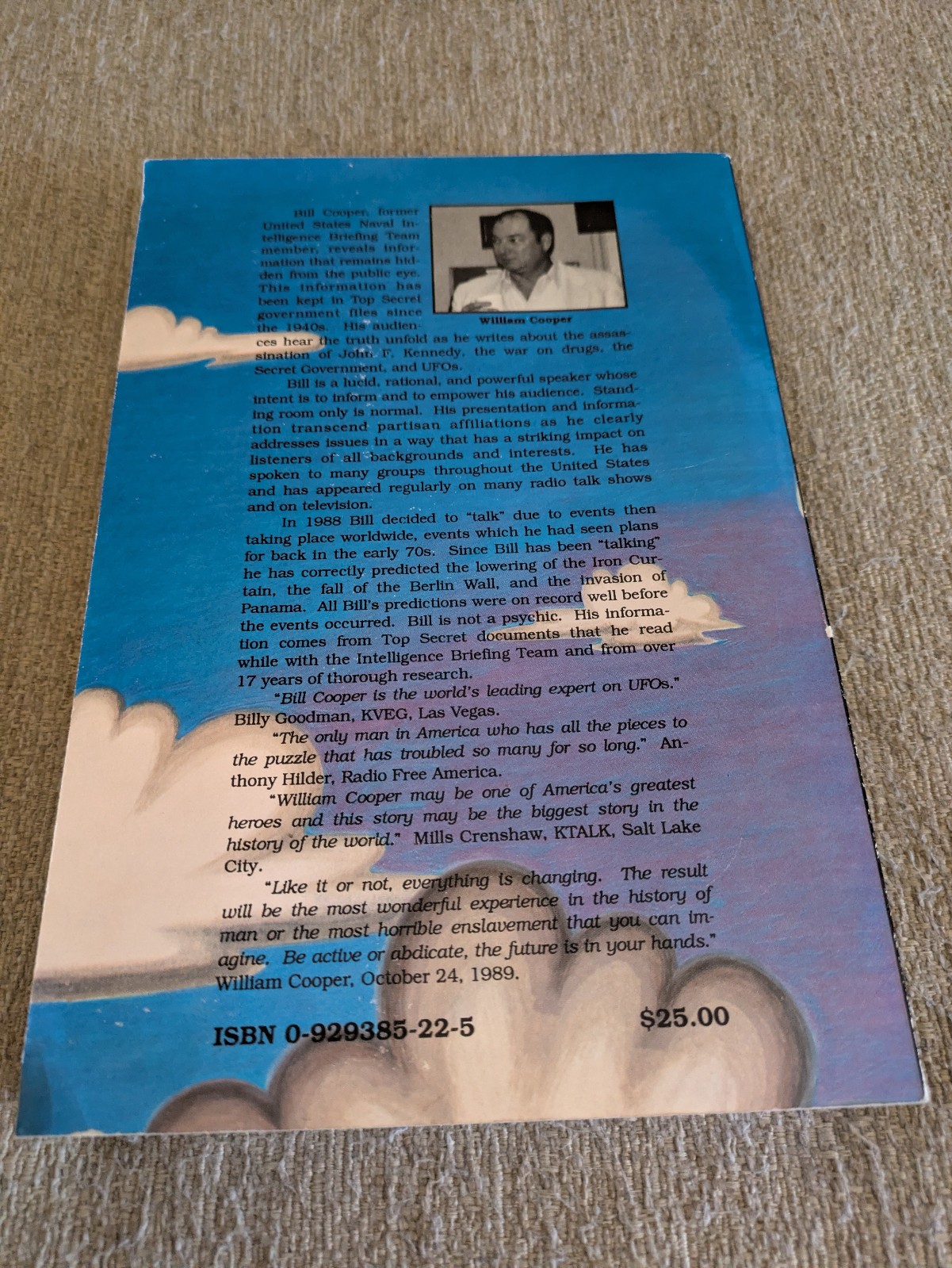 Behold a Pale Horse | Cooper | 1991 PB | Unrevised 500 Pg w/ Foldout | PROTOCOLS