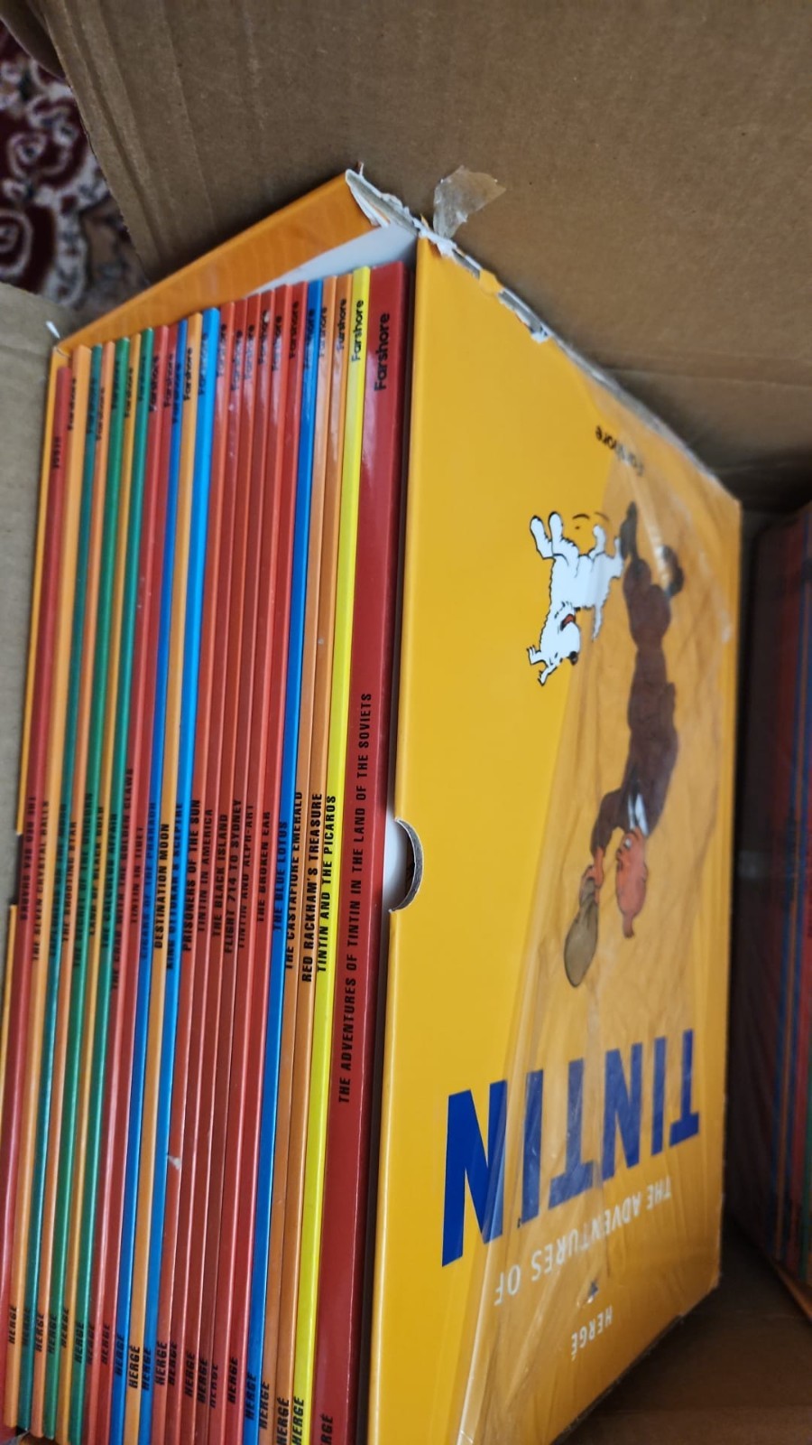 The Adventures of Tintin by Hergé: 23 Books Box Set – Ages 7+ -Paperback