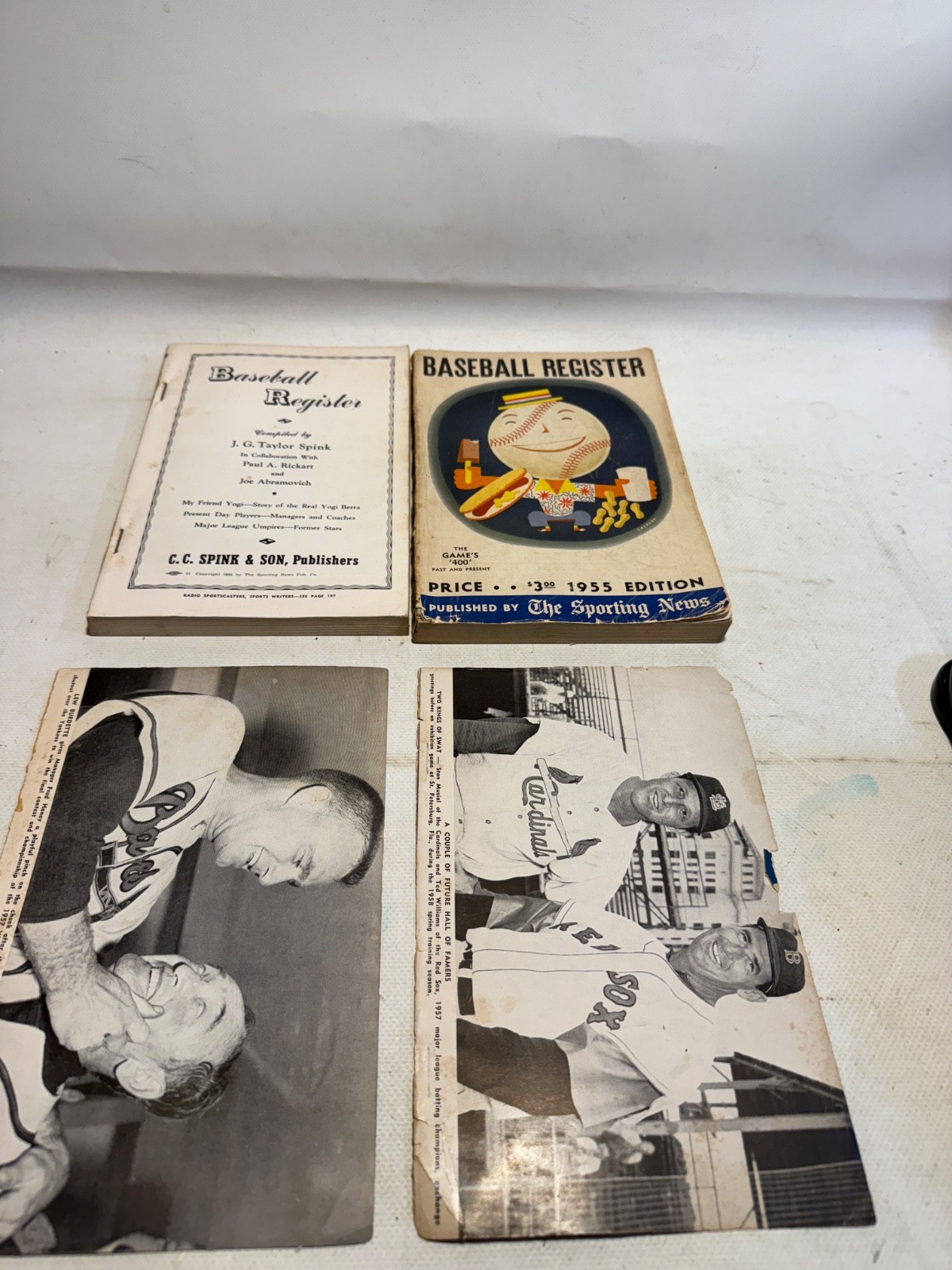 THE SPORTING NEWS BASEBALL REGISTER 336 PAGES 1958 EDITION VINTAGE
