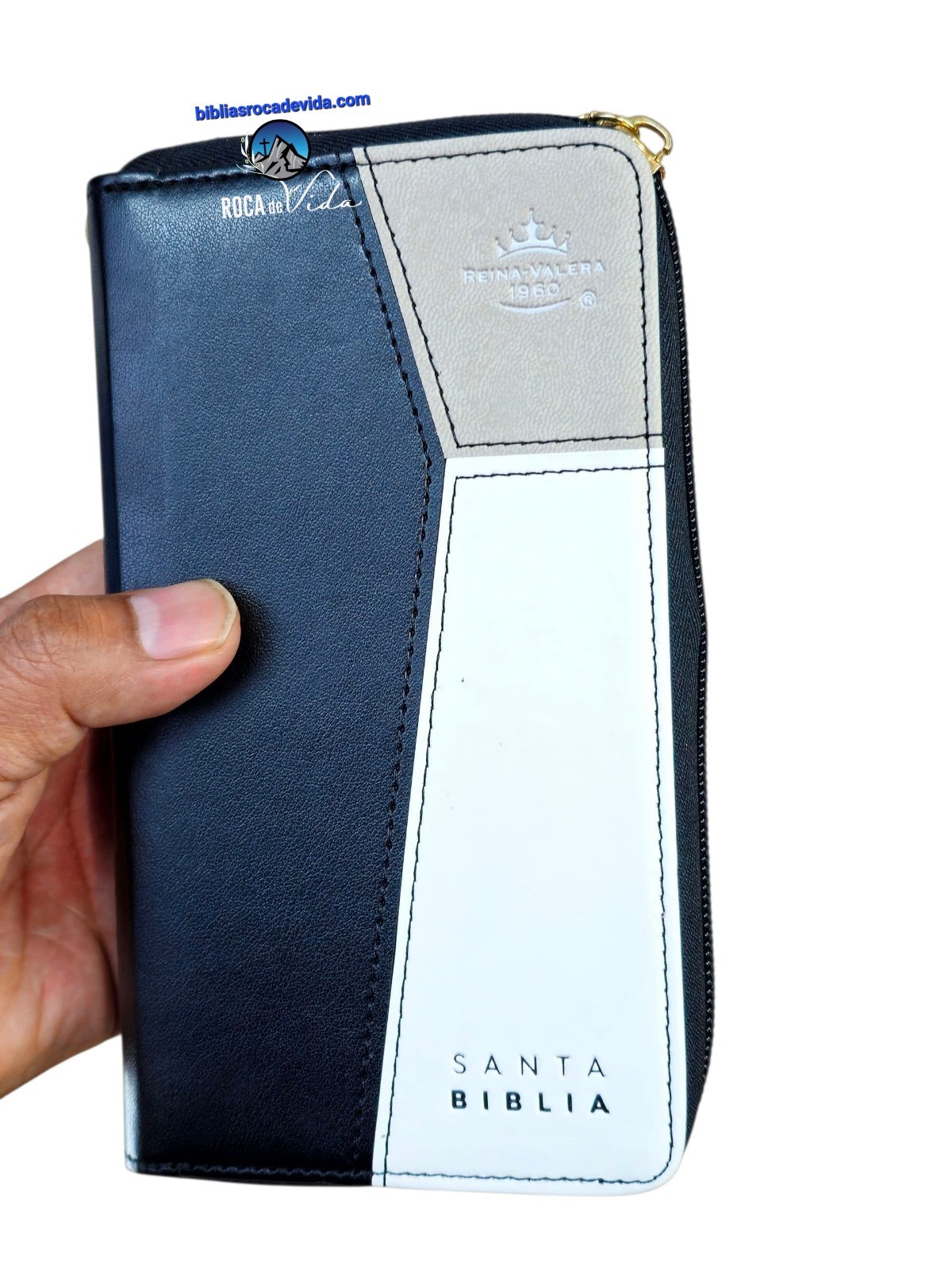 Biblia Chequera Letra 8.5 puntos RV1960 imit piel tricolor con indice