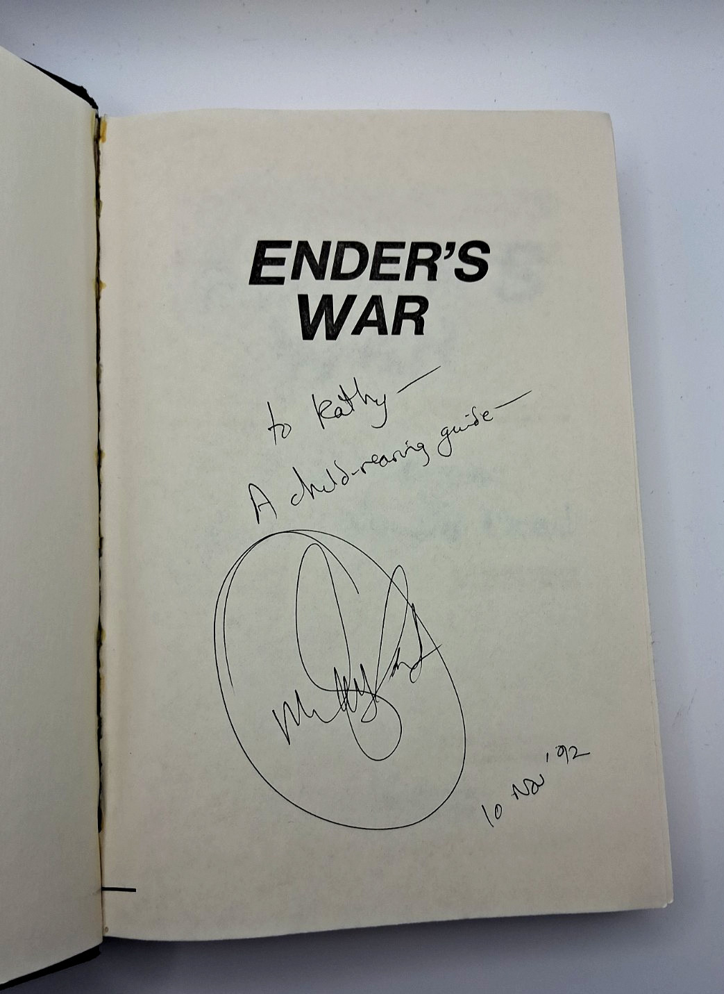 SIGNED! Ender’s War by Orson Scott Card w/ENDER’S WAR Expanded Version BCE HC DJ