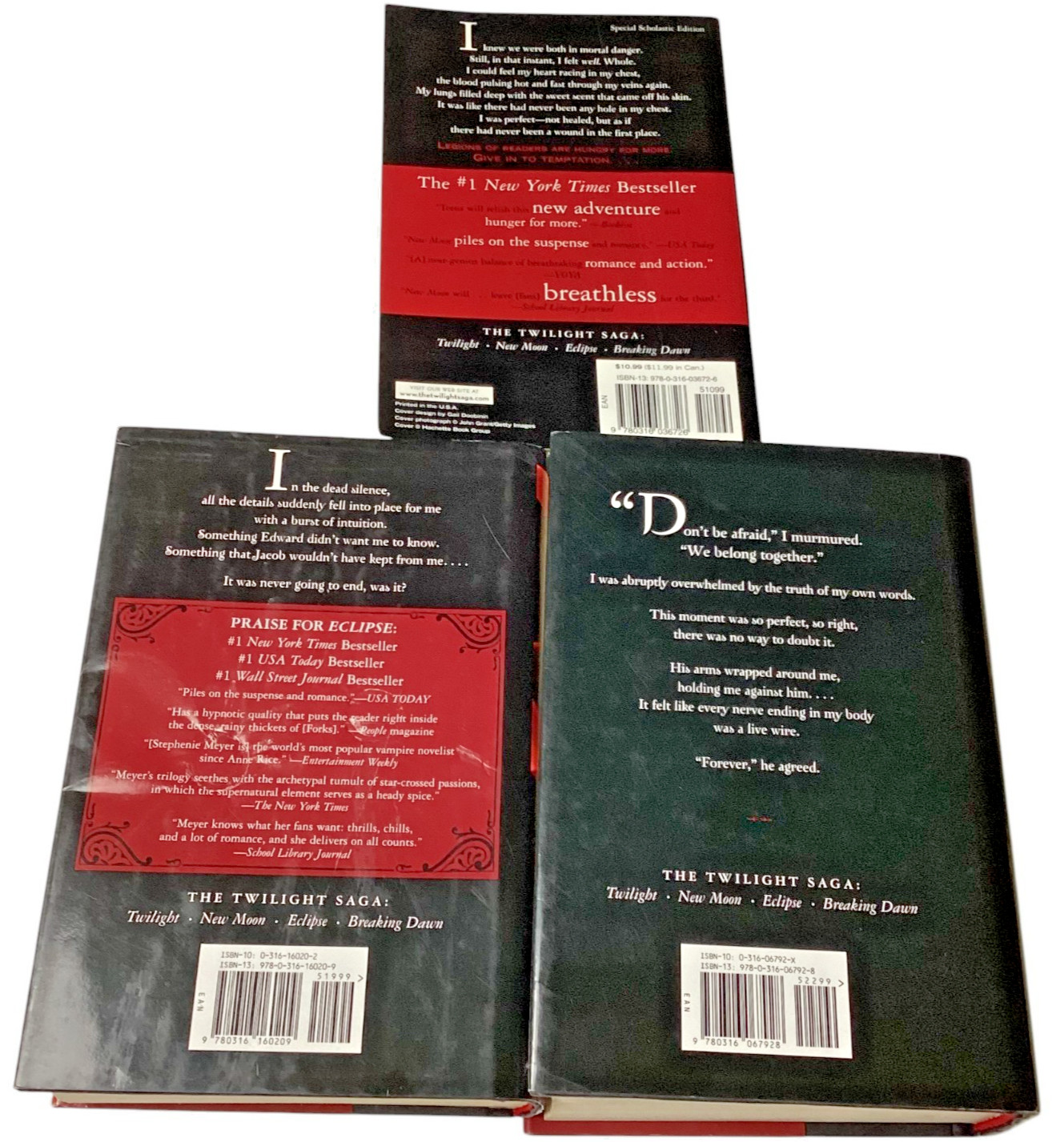 Stephenie Meyer’s Twilight Saga: New Moon, Eclipse & Breaking Dawn, 2 HC, 1 PB