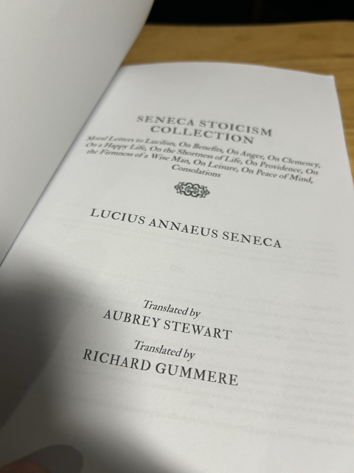 Seneca Stoicism Collection Translated By Aubrey Stewart & Richard Gummere PB