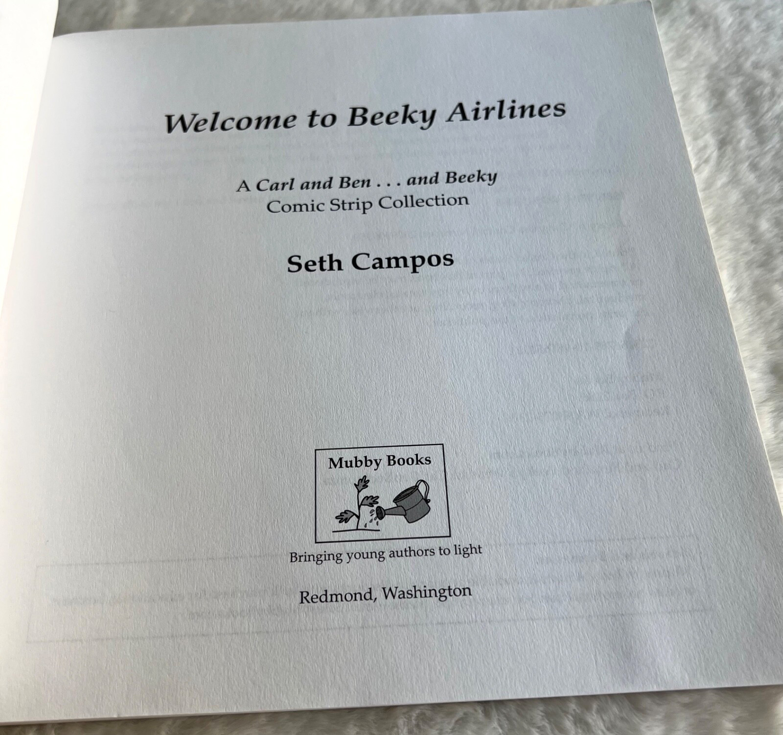 Welcome to Beeky Airlines SIGNED INSCRIBED 1st Edition Softcover Seth Campos