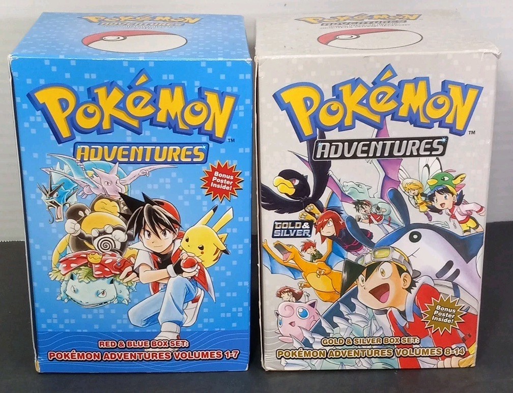 Pokémon Adventures Vol: 1-7 R&B/8-14 G&S VIZ Hidenori Kusaka PB Box Sets
