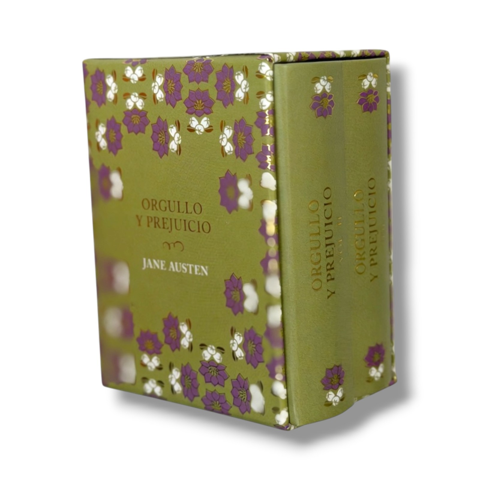 Orgullo y Prejuicio miniature book 2-vol set gold foil stamping 900pg slipcase