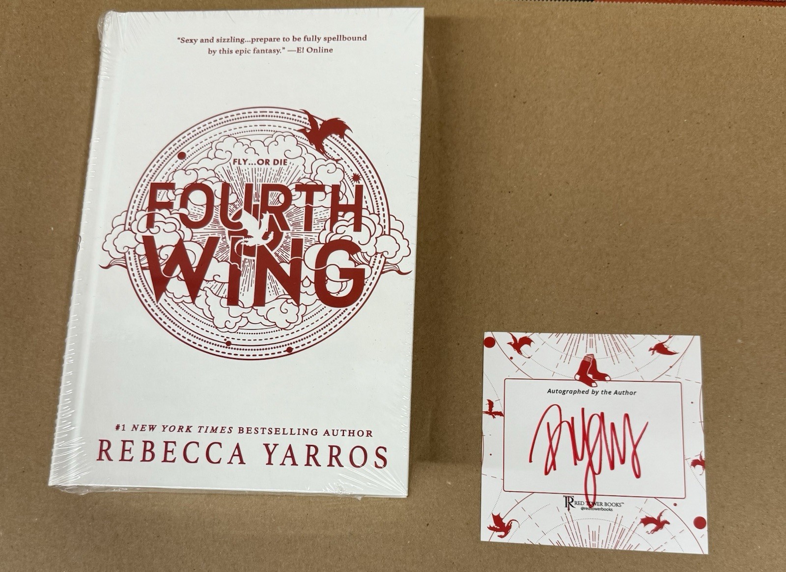 Rebecca Yarros Fourth Wing Limited Edition Book with Auto Plate Signed