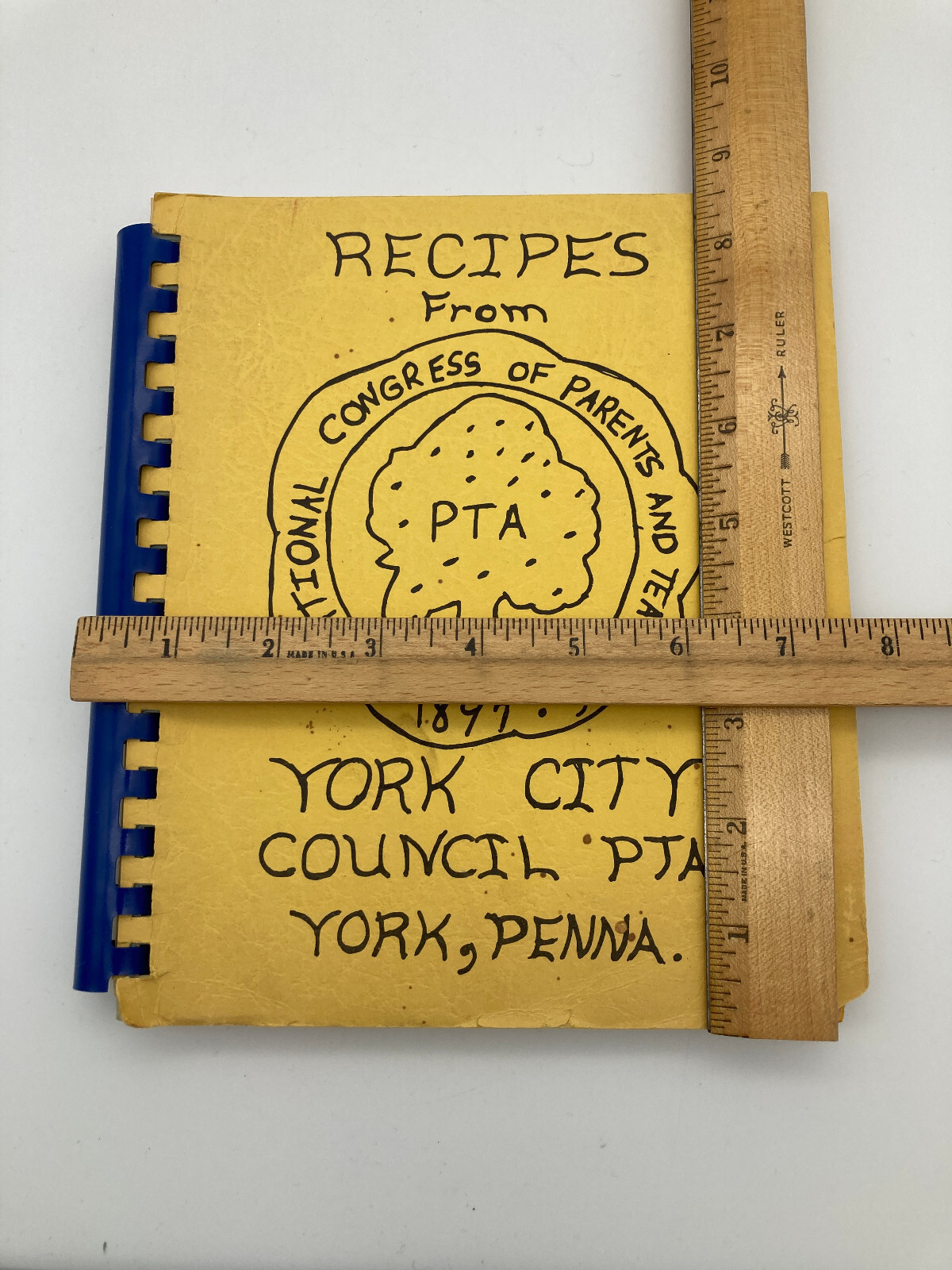 Vtg Cookbook York City PA Council PTA ~ 1977 Spiral PB 174 Typed Pages Local