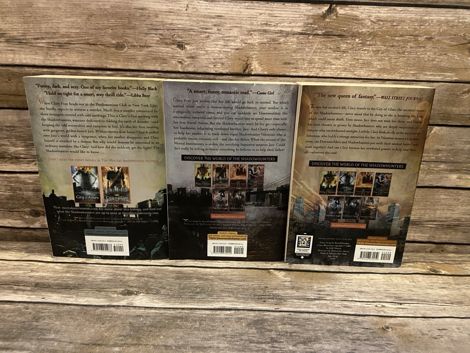 The Mortal Instruments Cassandra Clare Paperback Lot 3 Books 1-3 in Series 1 2 3