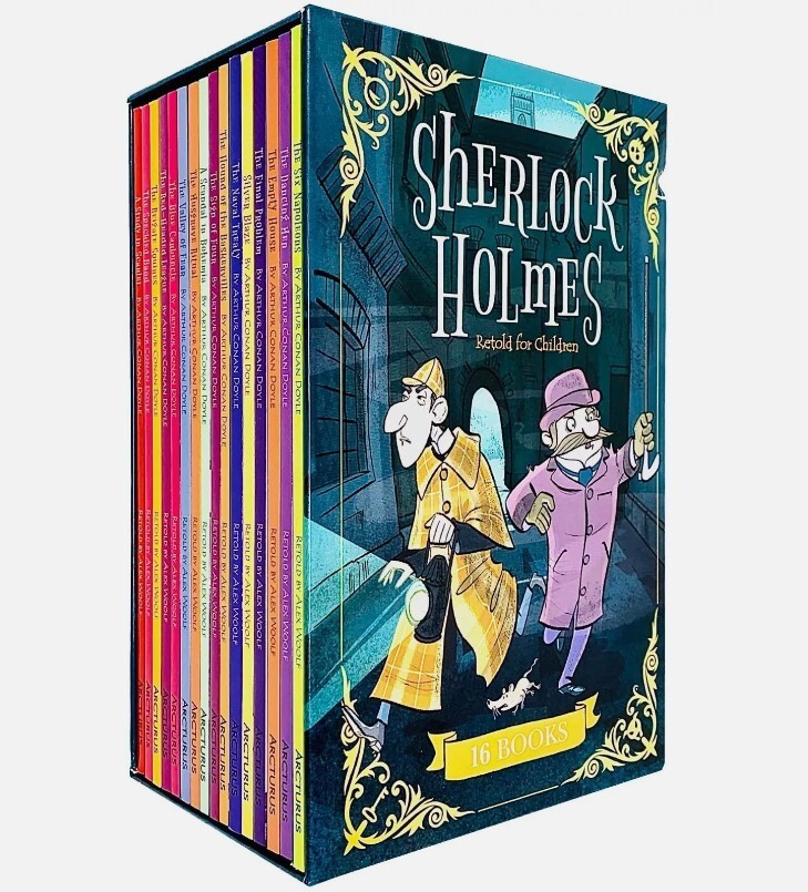 Sherlock Holmes Collection Box Set 16 Books Retold For Children Conan Doyle NEW
