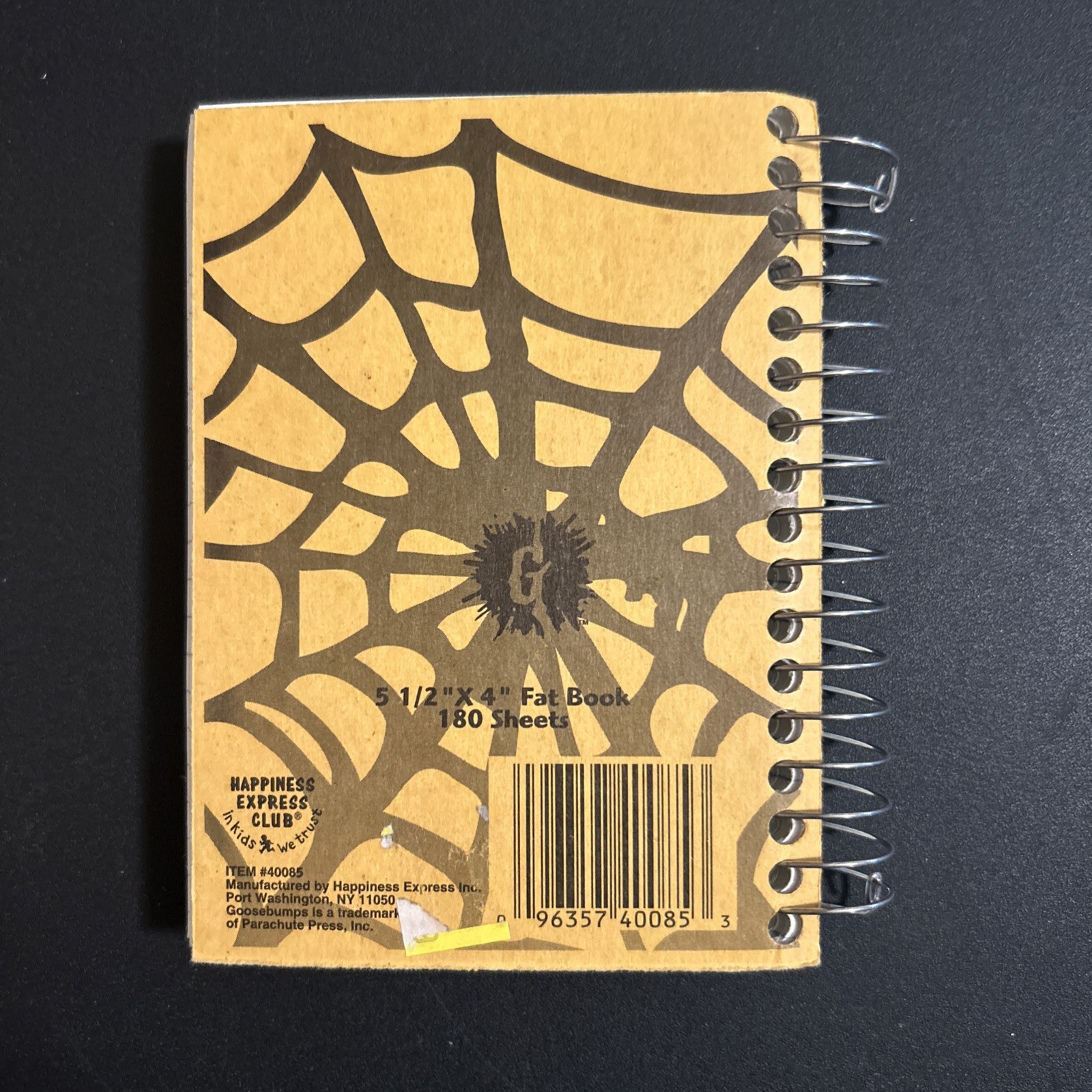 Vintage Goosebumps Mini Notebook Say Cheese And Die Rare. #4. 174/180 Pages Used