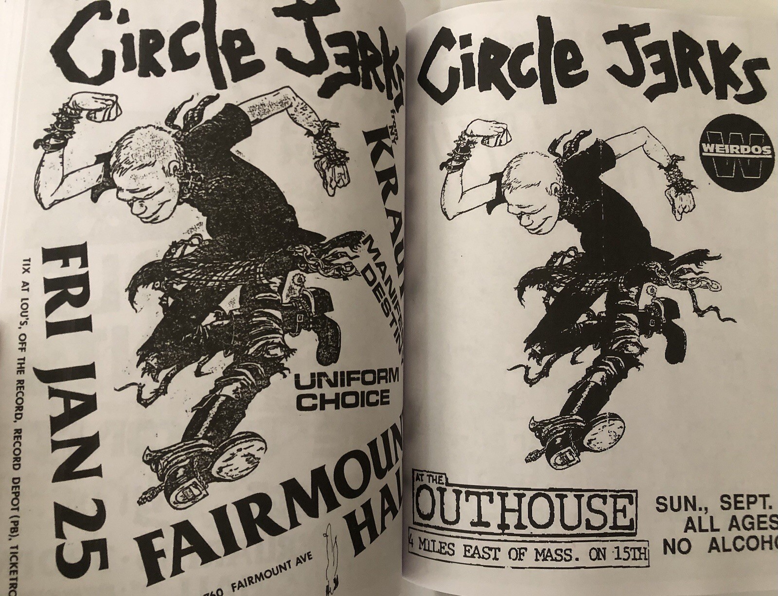 400 Punk Rock Flyers Book – Minor Threat, Bad Brains, Circle Jerks, Misfits FEAR
