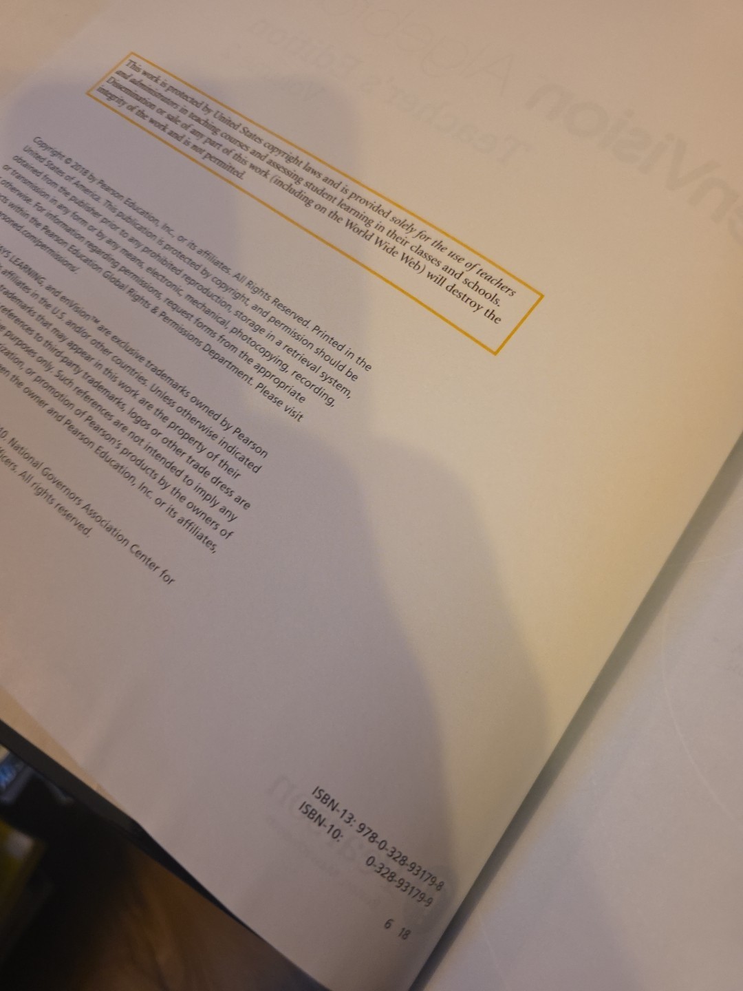 enVision Algebra 1 Teacher’s Ed. Volume 1 & 2 2018