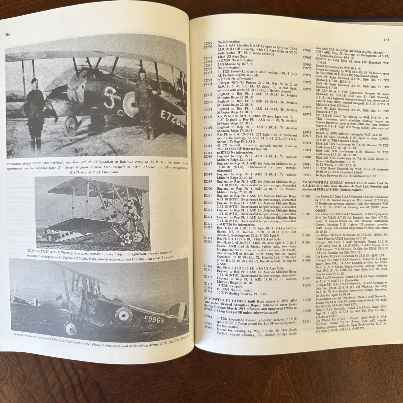 Sopwith Camel The Camel File Air Britain Publication Sturtivant & Page WWI 1993