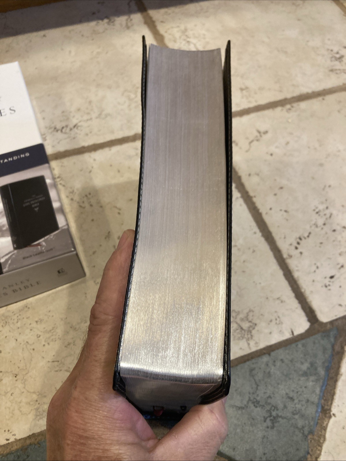 NASB Charles F. Stanley Life Principles Bible BLACK LEATHER SOFT