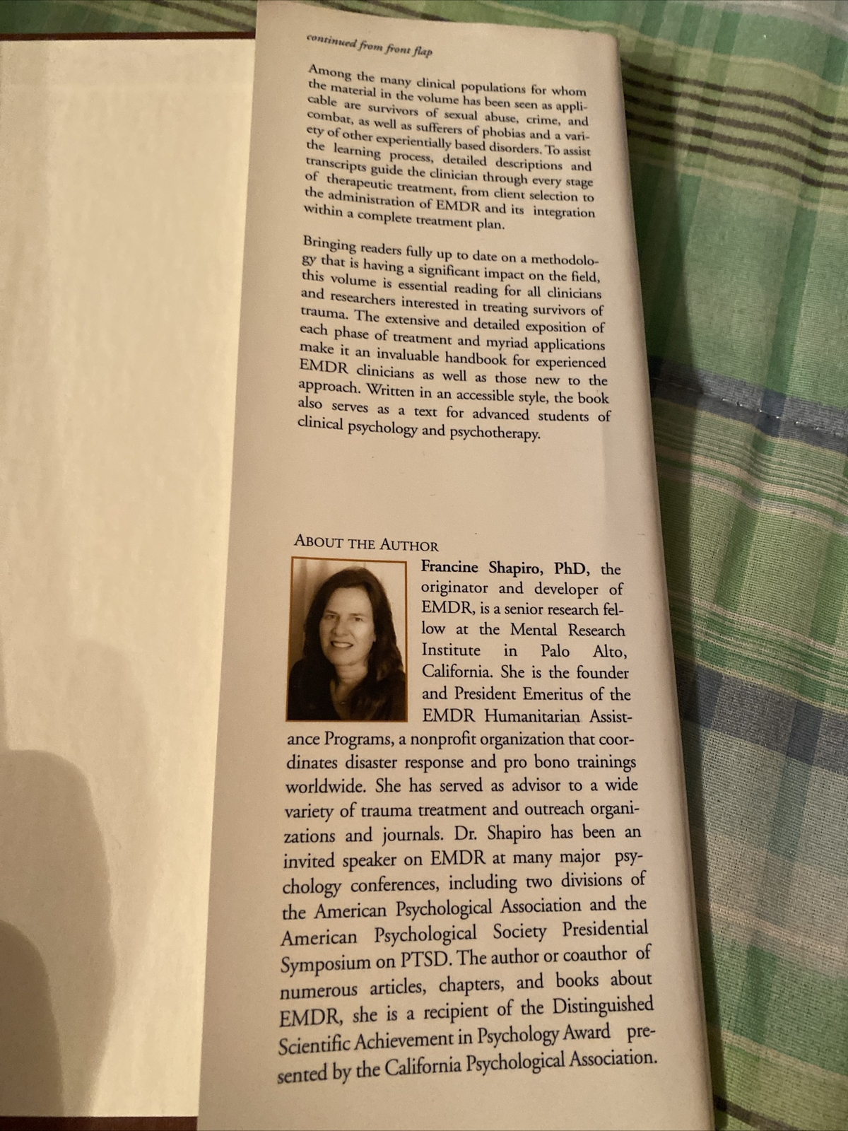 Eye Movement Desensitization And Reprocessing; Hardcover 2001