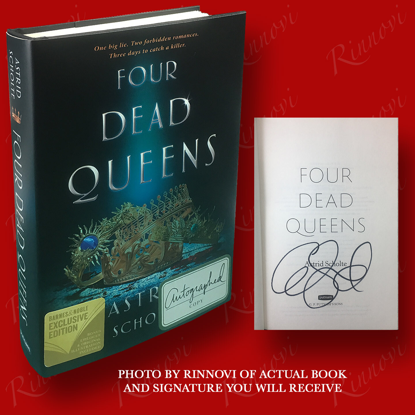 Four Dead Queens SIGNED Astrid Scholte (2020,HC,B&N SP E 1st/1st) BRAND NEW
