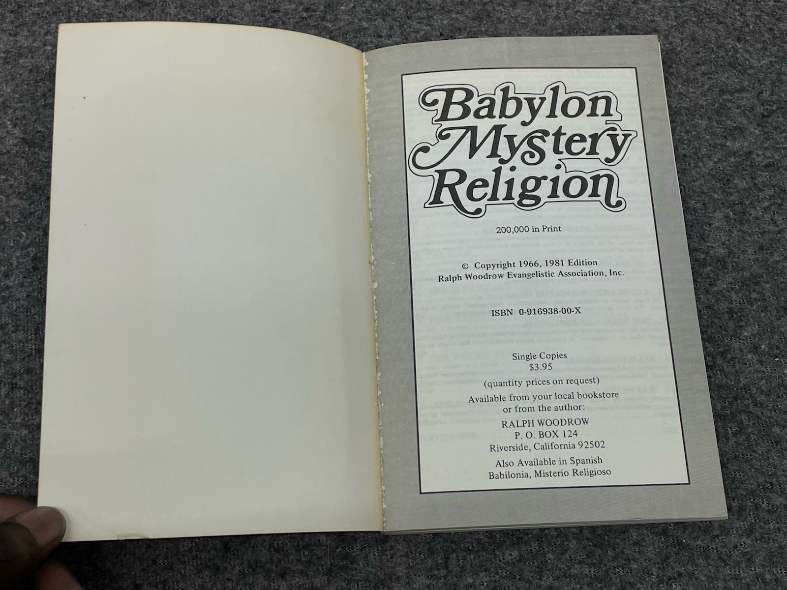 Babylon Mystery Religion: Ancient and Modern 1981 Edition by Ralph Woodrow
