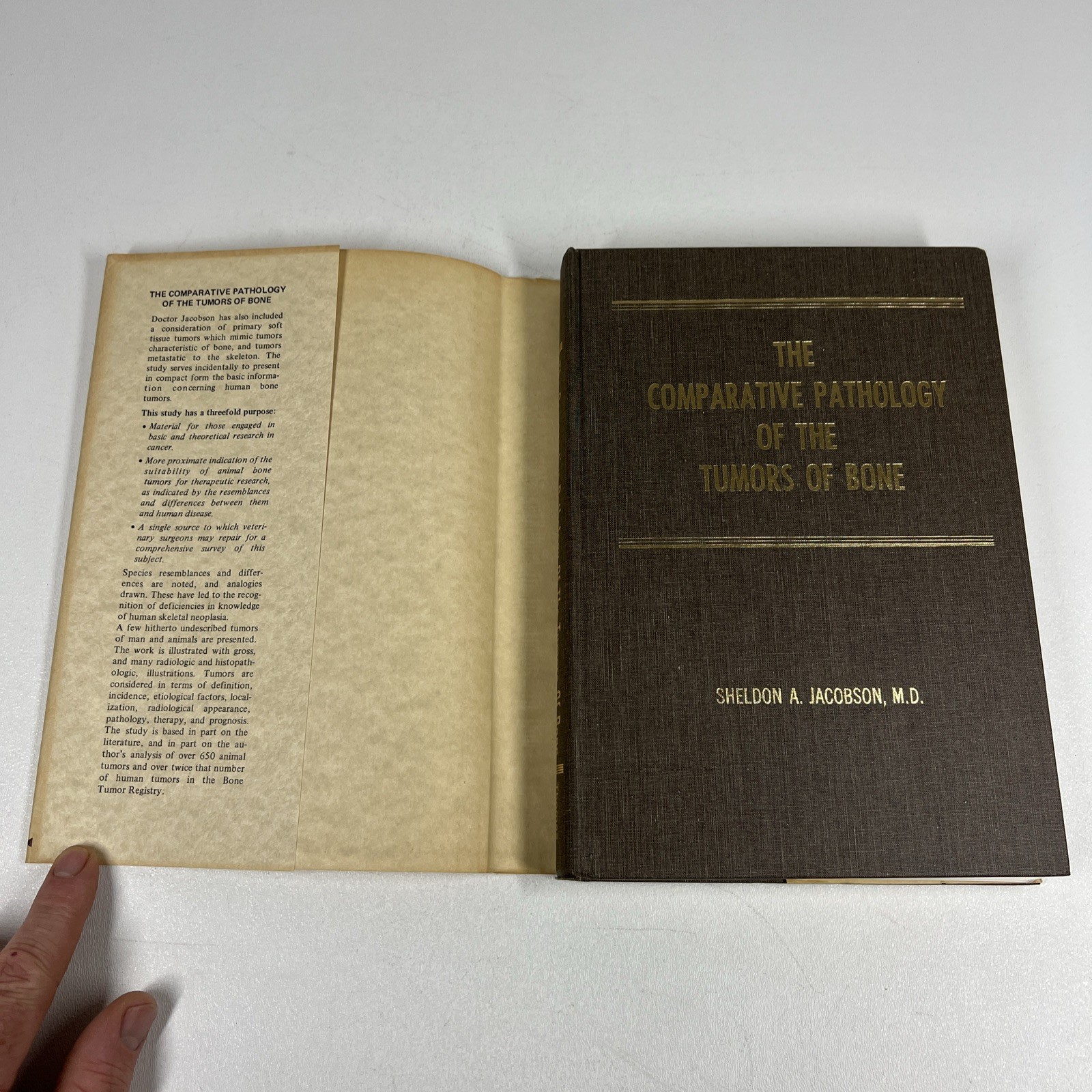 Comparative Pathology of the Tumors of Bone by Jacobson 1971 CSI Vintage Medical