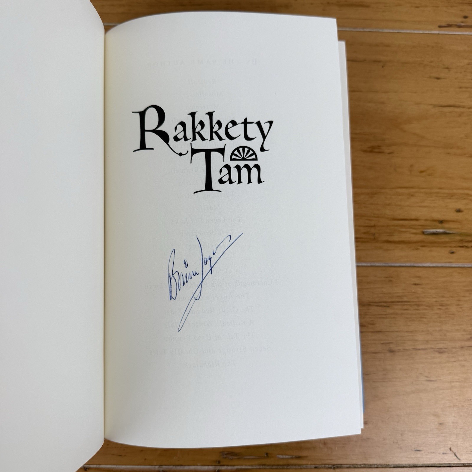 Rakkety Tam by Brian Jacques SIGNED Book 1st ed 1st print HCDJ 2004 Autograph