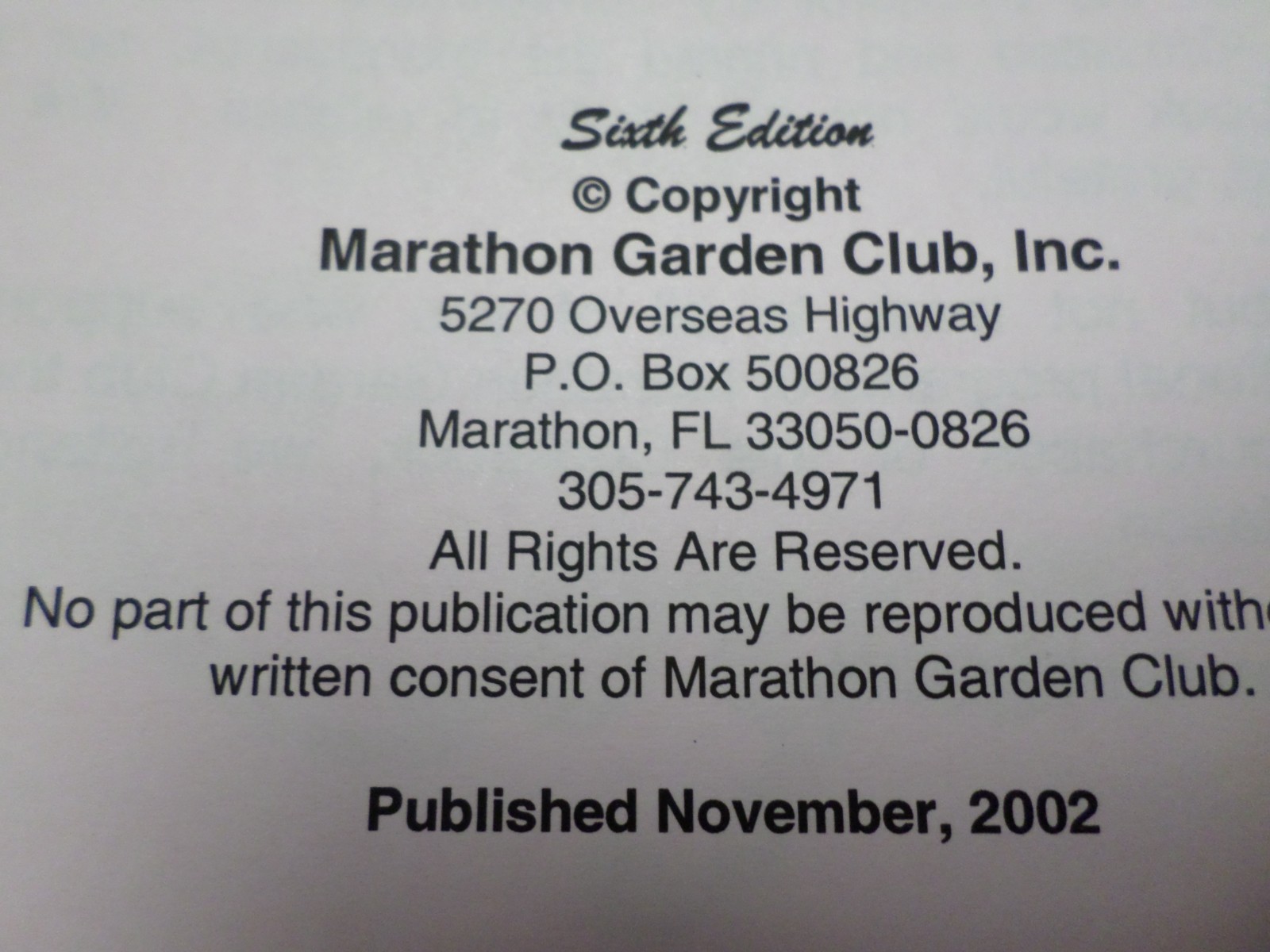 Spiral Cookbook 2002 MARATHON FLORIDA KEYS GARDEN CLUB 400+ Pages