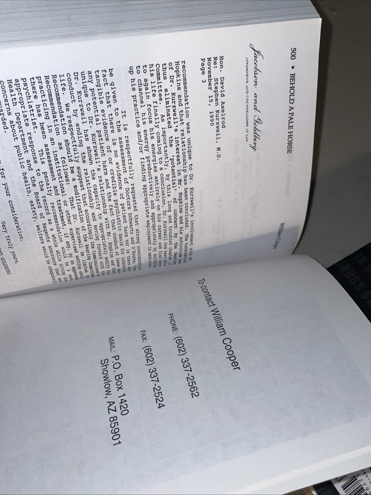 Behold a Pale Horse 1991 William Cooper UNREVISED 500p PROTOCOLS OF ZION CFR NWO