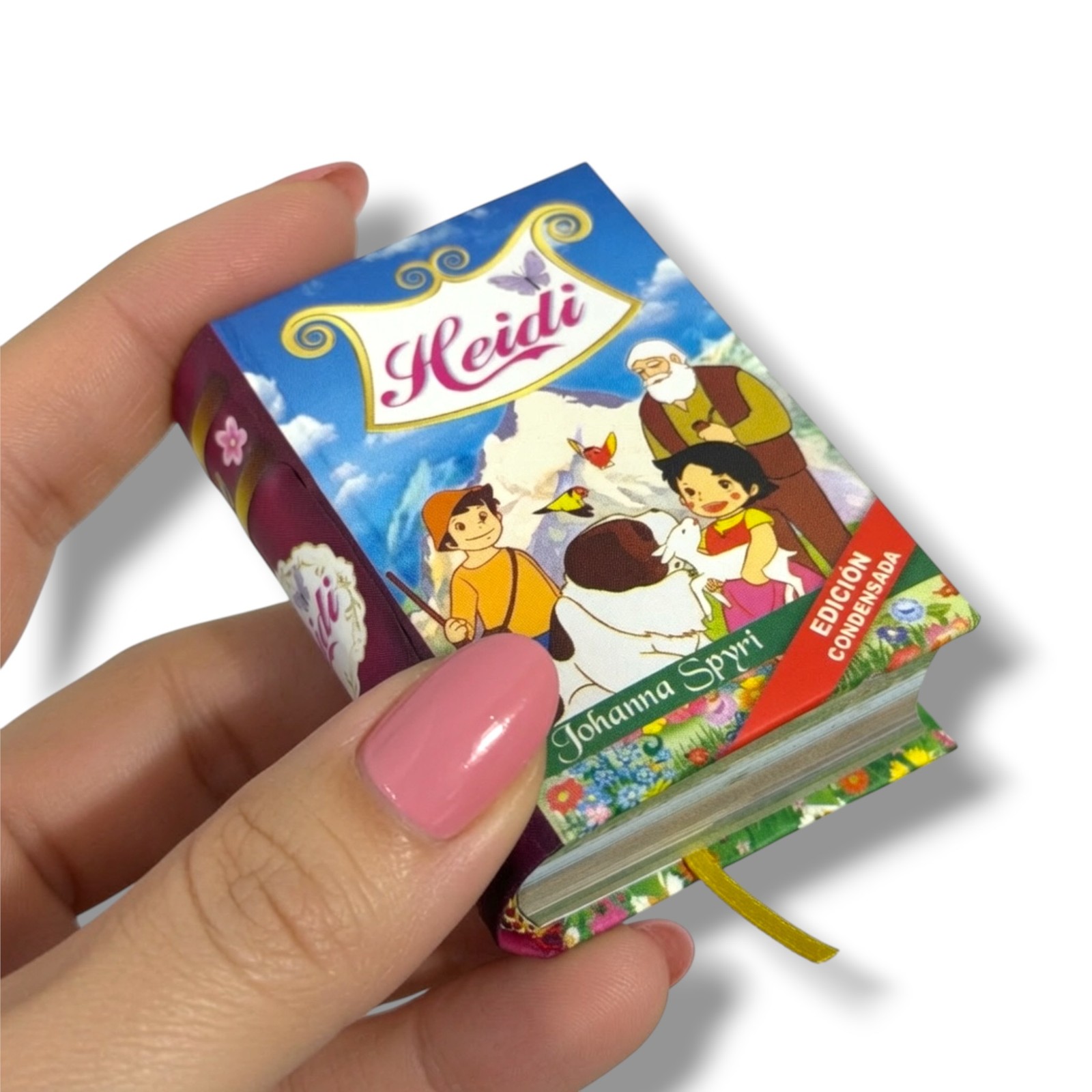 new 2023 Heidi Illustrated by Johanna Spyri mini book in Spanish hardcover 440 p