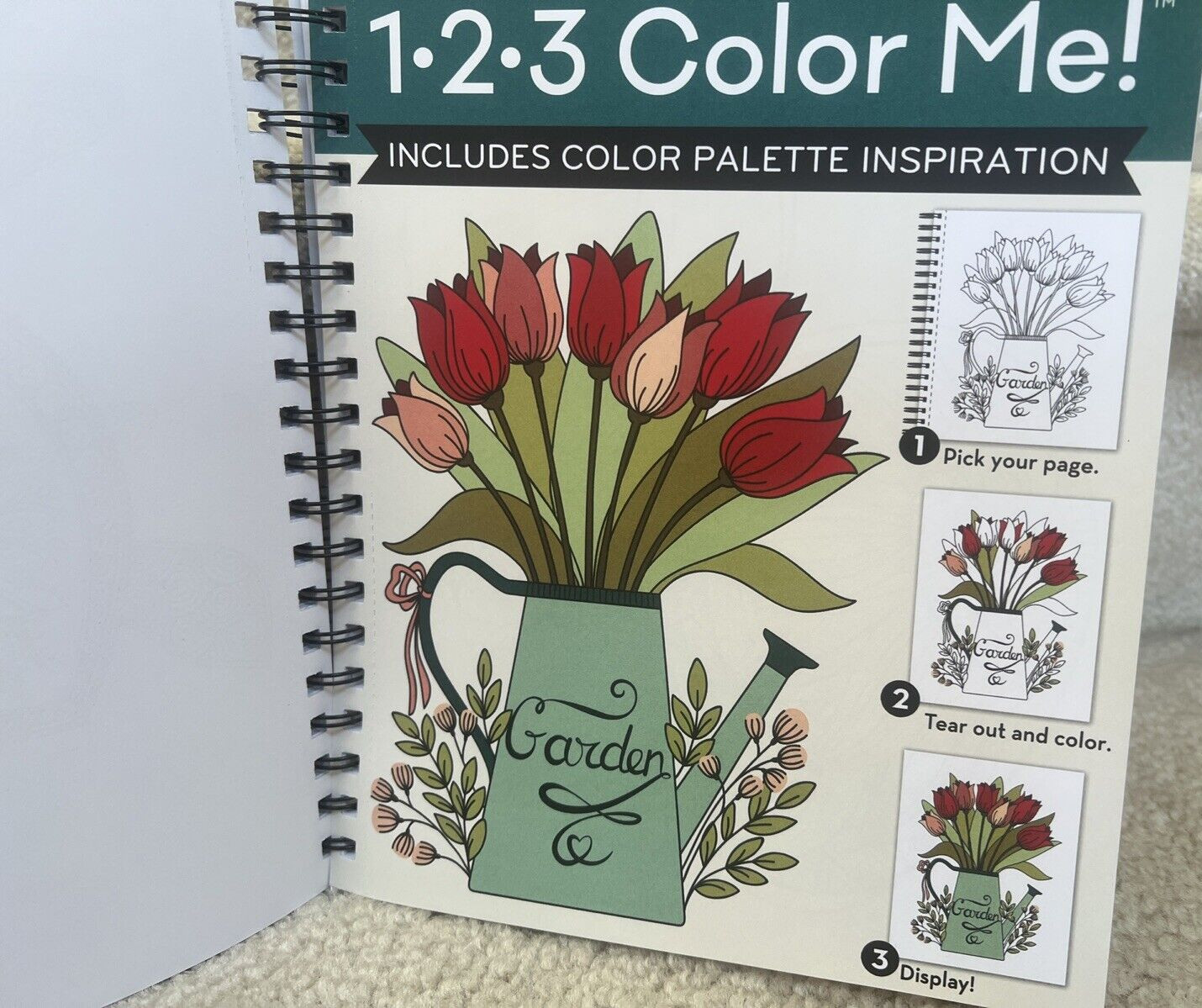 1-2-3 Color Me! – 3 books in 1: Relax, Col- spiral-bound, Seasons, 9781680225273