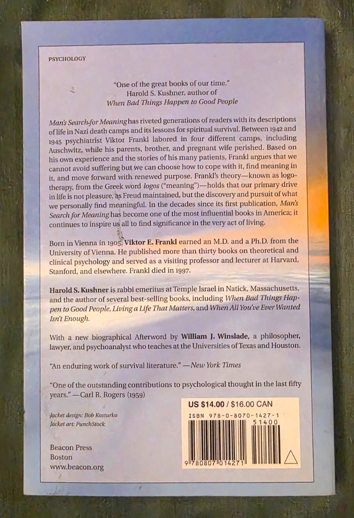 Man’s Search for Meaning by Viktor E. Frankl (2006)