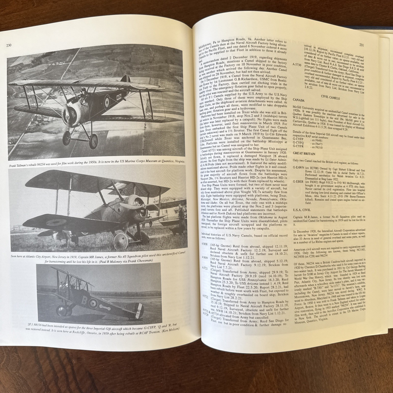 Sopwith Camel The Camel File Air Britain Publication Sturtivant & Page WWI 1993