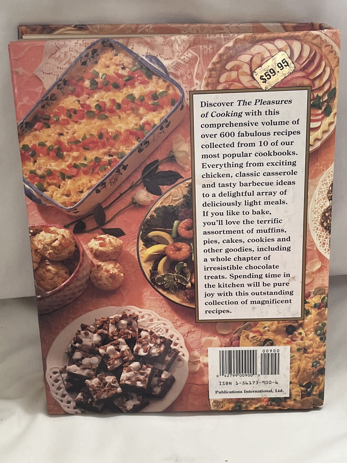 Vtg. 1993 10 Cookbooks In 1 The Pleasures Of Cooking Cookbook Book 608 Pages EXC