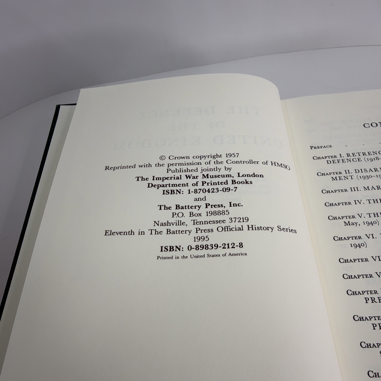 The Defence of the United Kingdom – WWII British Official History Hardcover