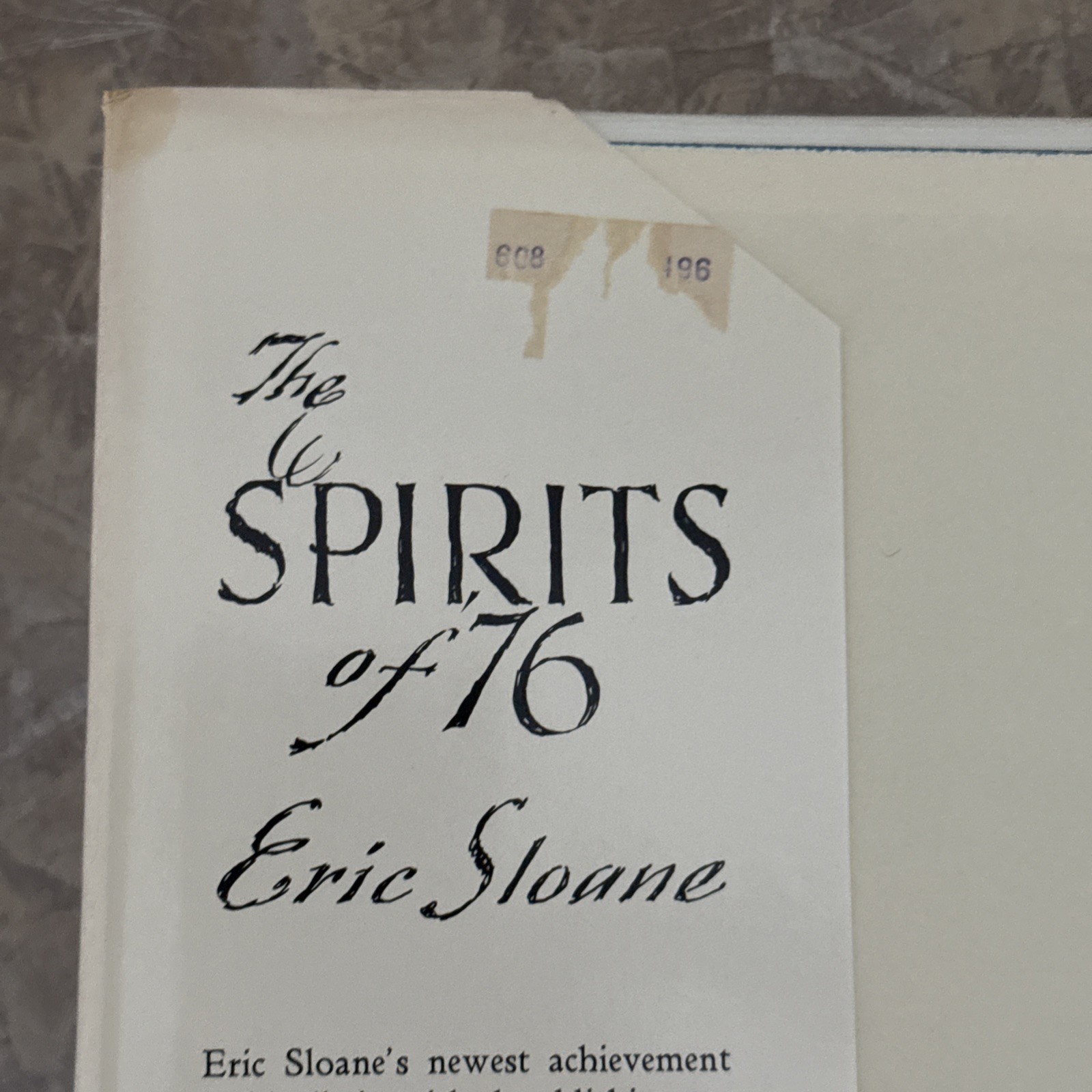 1973 1st Ed. THE SPIRITS OF ’76 Eric Sloane Hardcover DJ Bicentennial Inscribed