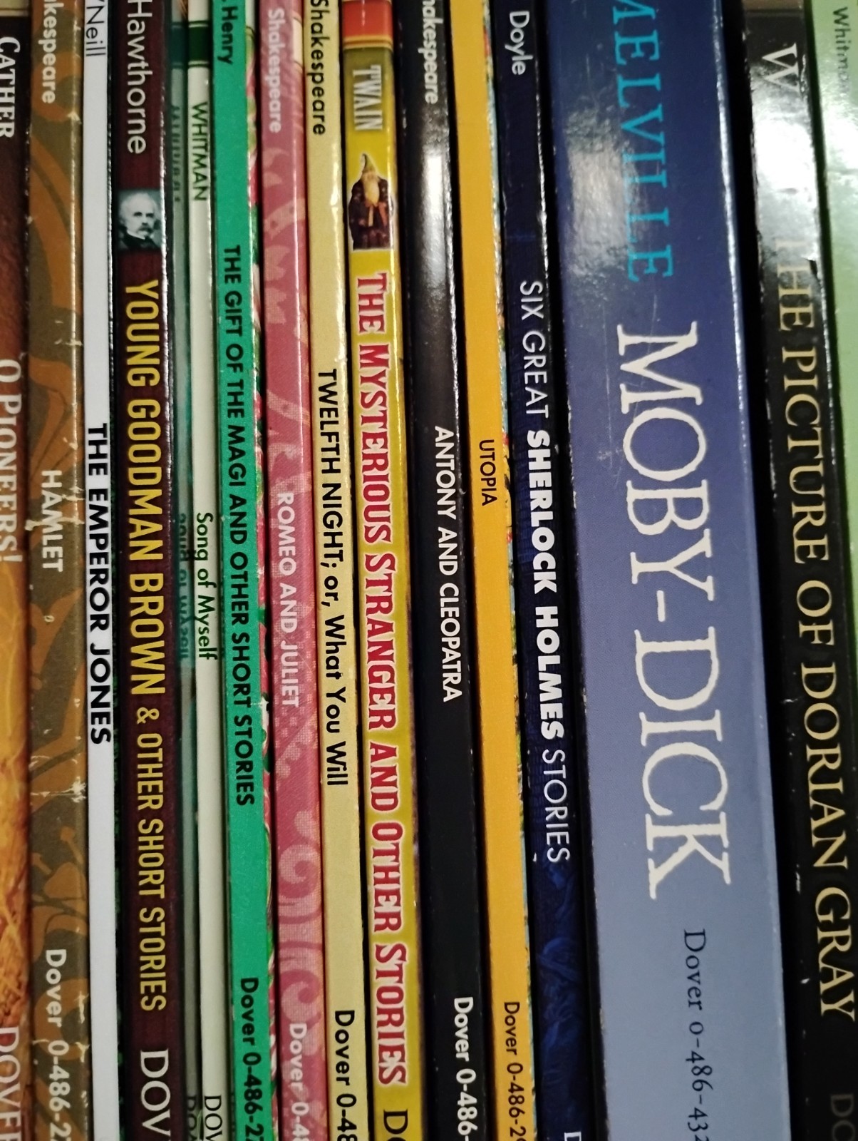 Lot of 34 Dover paperbacks, classics Twain, Dracula, Moby-Dick and more
