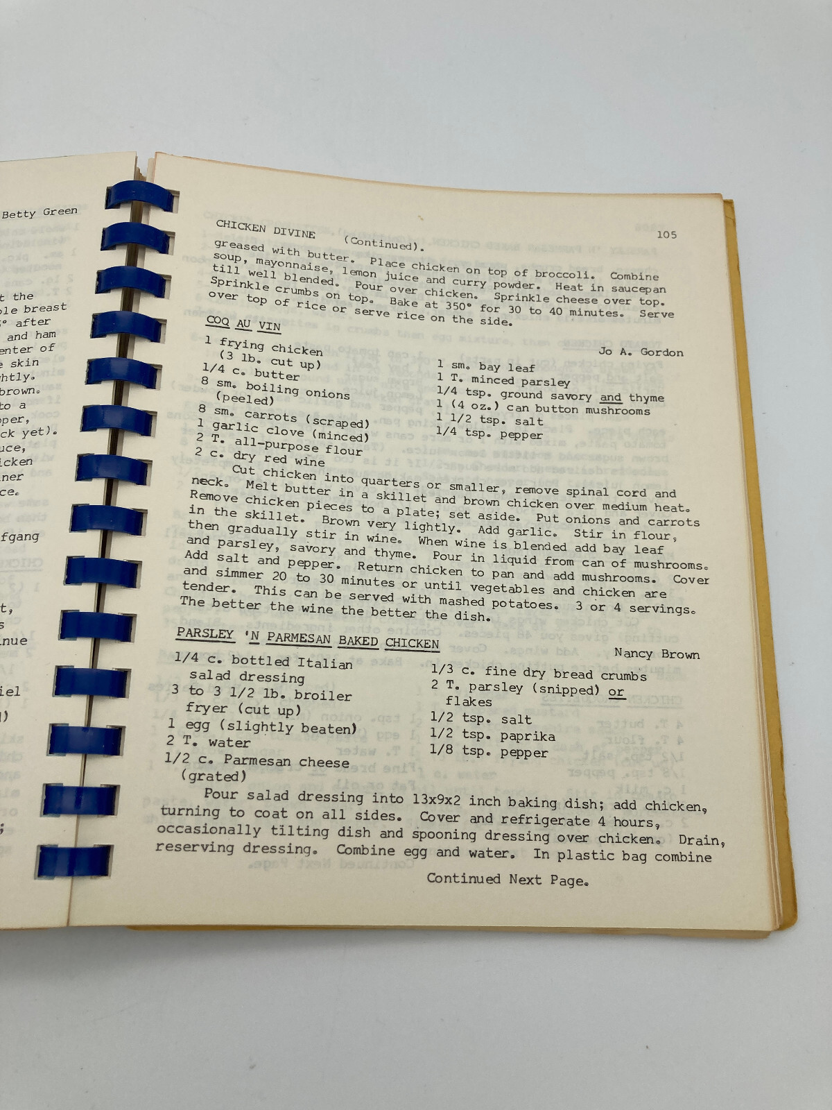Vtg Cookbook York City PA Council PTA ~ 1977 Spiral PB 174 Typed Pages Local
